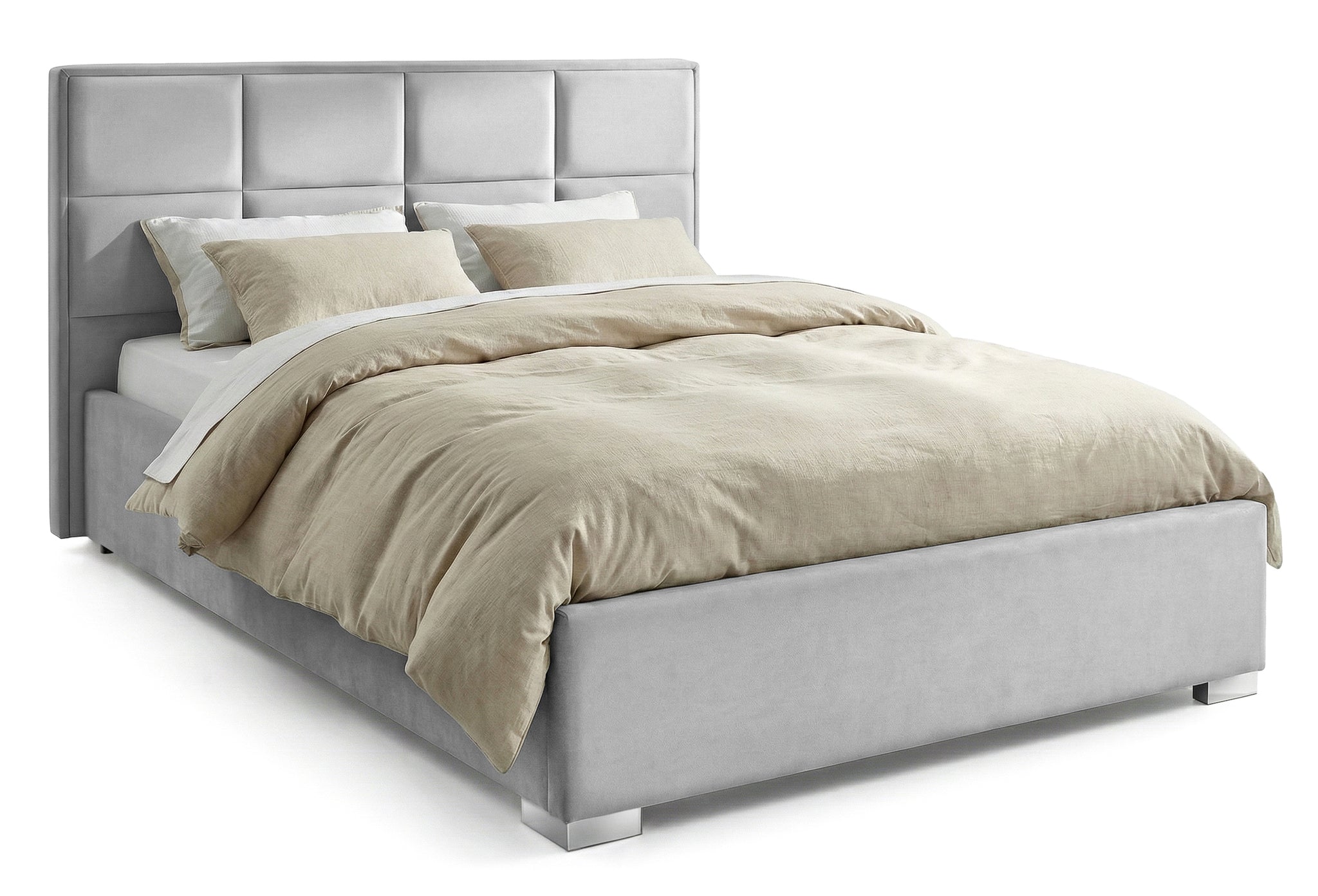 Pat Tapitat Melbourne cu somiera rabatabila si lada de depozitare - Swing-Verde 140x200