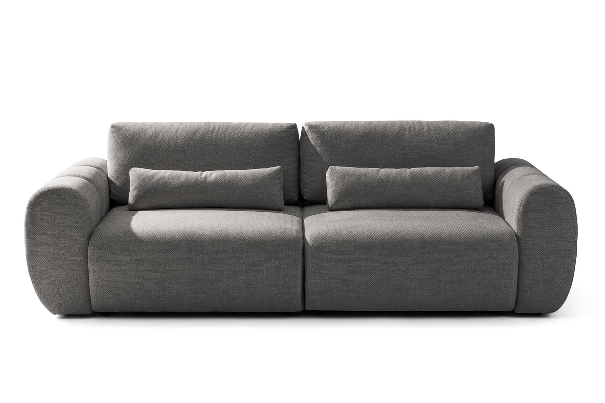Canapea Extensibilă 3 locuri VERSA, cu 2 lăzi depozitare, 260x110x85 cm, #color_Gri-Grafit-Loft
