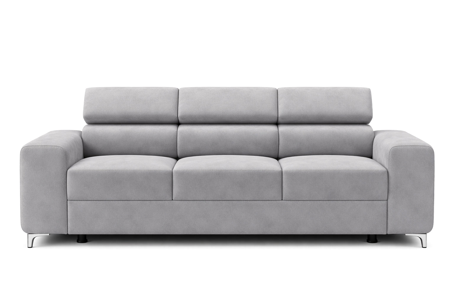 Canapea Extensibilă 3 locuri TIME , cu tetiere reglabile, cu suport lombar, 255x97x94 cm, Gri - Outlet