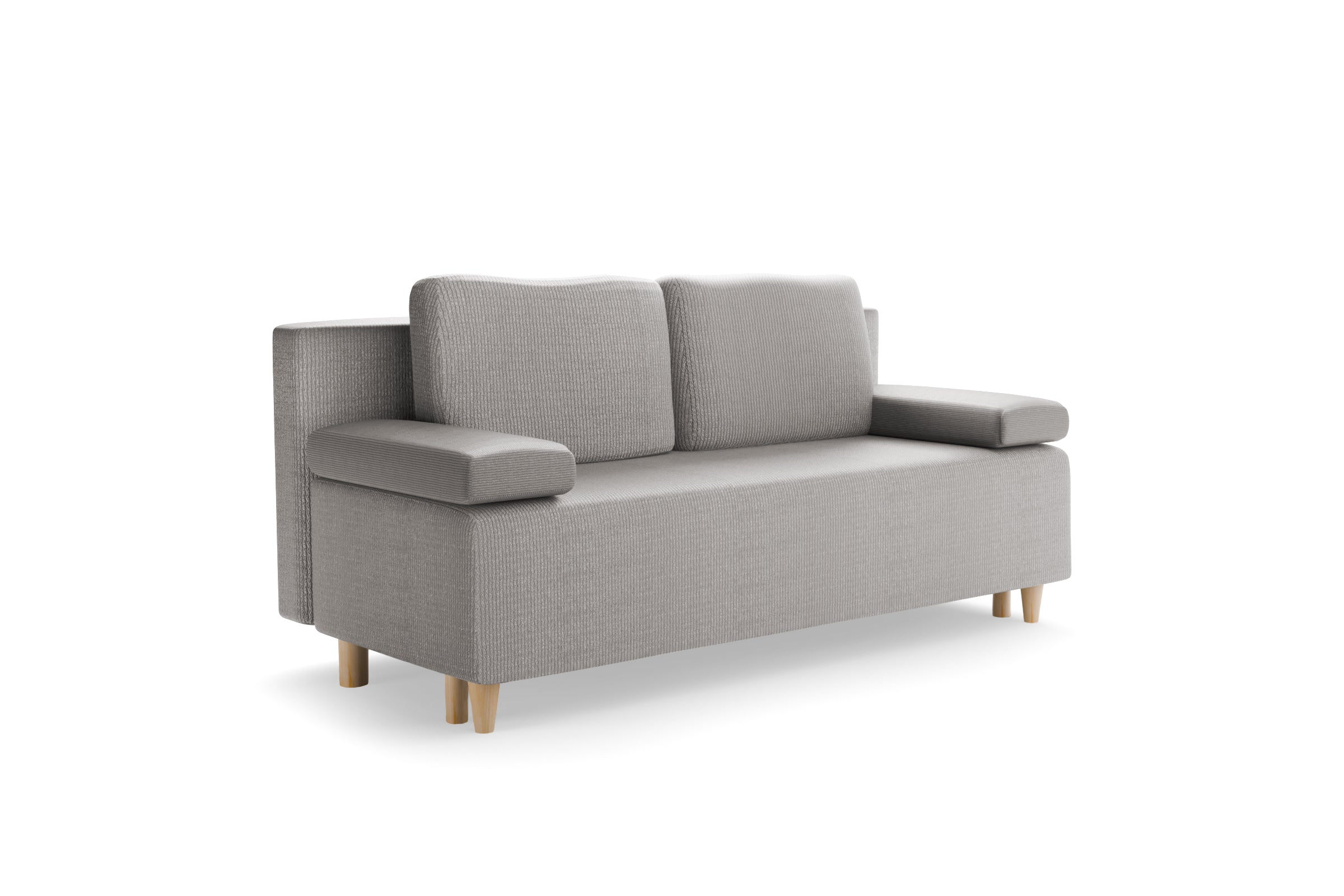 Canapea Extensibilă 3 locuri CANDY, cu ladă de depozitare, 190x95x100 cm, Gri - Outlet