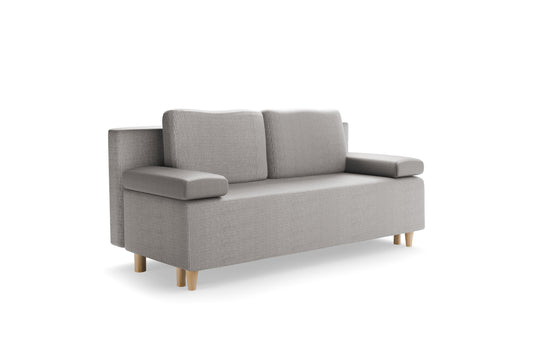 Canapea Extensibilă 3 locuri CANDY, cu ladă de depozitare, 190x95x100 cm, Gri - Outlet
