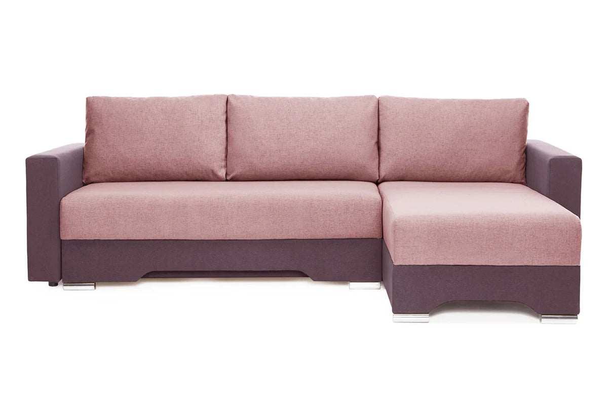 Coltar Extensibil 3 locuri Cesar, cu lada de depozitare, 247x160x85 cm - Prestigehome.ro - Coltar - Prestige #color_roz-mov