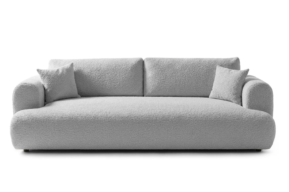 Canapea Extensibilă 3 locuri NOA, cu ladă depozitare, 244x108x80 cm, #color_Gri-Argintiu-Anthology