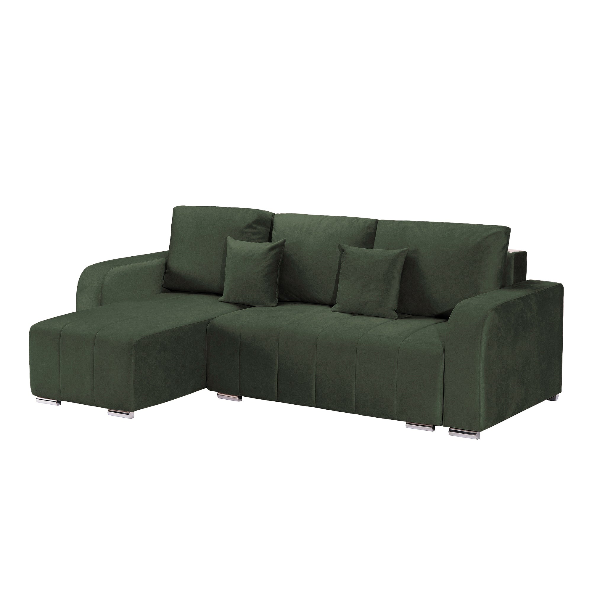 Colțar Extensibil DIEGO, cu lada depozitare, sezlong interschimbabil, 230x190x93cm, Prestigehome.ro, #color_Verde-Whisper