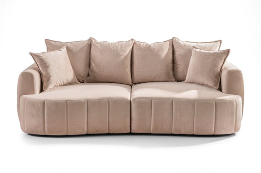 Canapea Extensibilă 3 locuri SAMBA, cu 2 lăzi depozitare,  242x127x90 cm, #Color_Bej-Vogue
