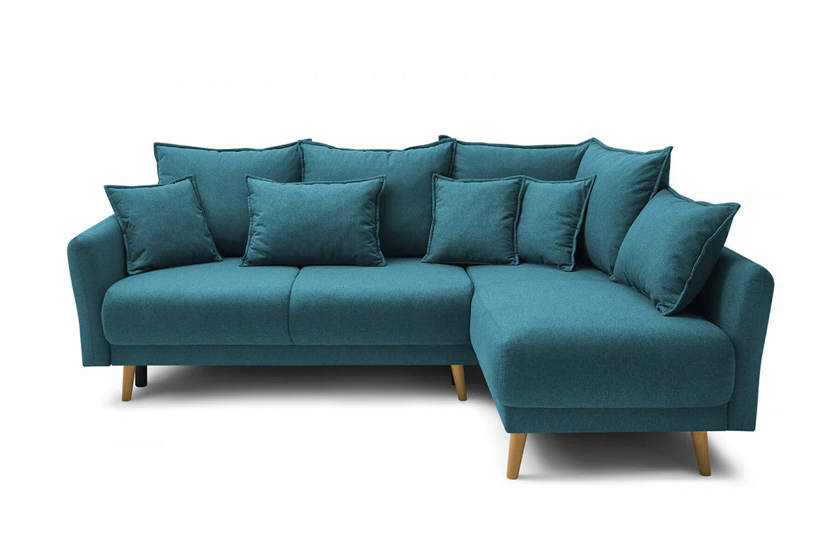 Colțar Extensibil JULIET, cu ladă de depozitare, variante stânga/dreapta, 240x166x95 cm - Prestigehome.ro - Canapea - Prestige #color_Turcoaz-Como