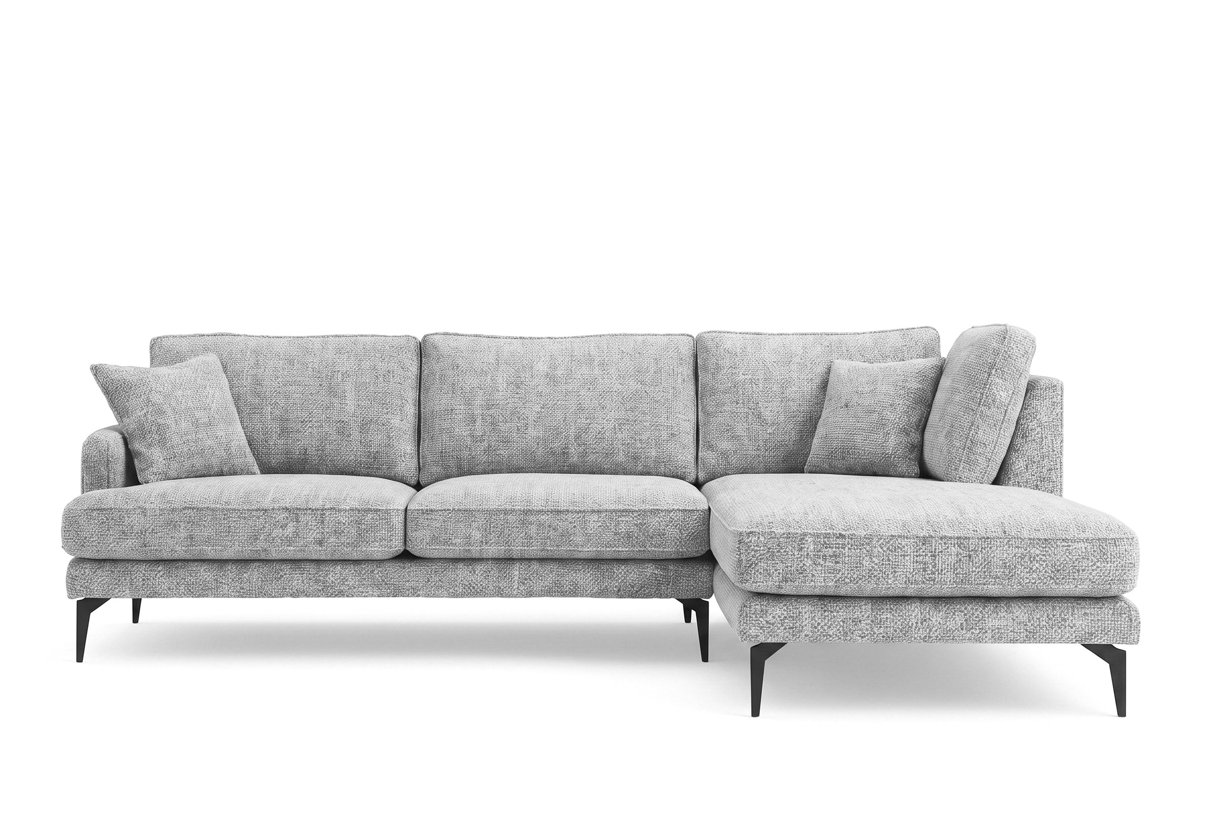 Colțar Fix AZURRO, cu ladă de depozitare, 280x90/180x85 cm - Prestigehome.ro - Colțar - Prestige #color_Gri-Argintiu-Mystery