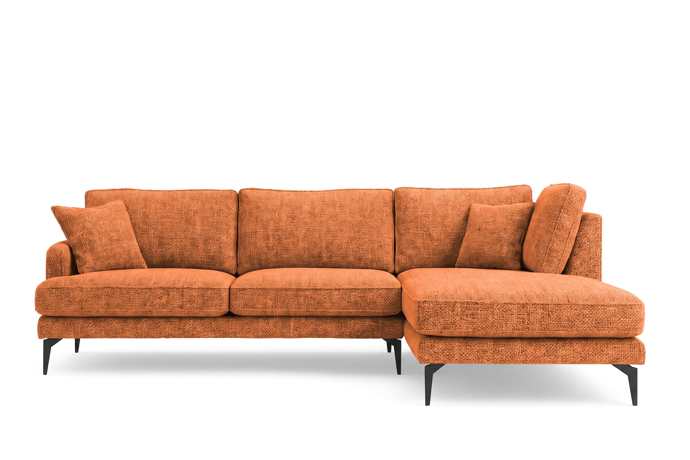Colțar Fix AZURRO, cu ladă de depozitare, 280x90/180x85 cm - Prestigehome.ro - Colțar - Prestige #color_Portocaliu-Mystery