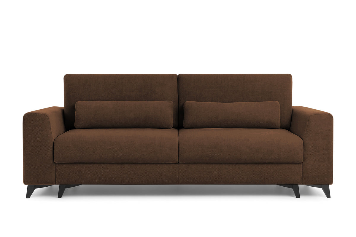 Canapea Extensibilă 3 locuri TIVOLI, cu ladă depozitare, 240x105x95 cm, Maro - Outlet