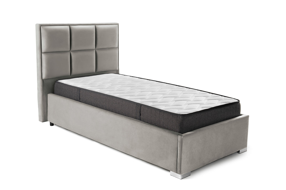 Pat Tapițat Melbourne, cu somieră rabatabilă și ladă de depozitare