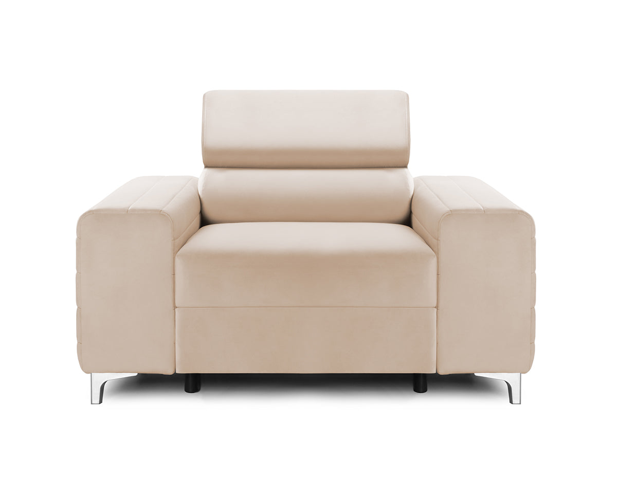 Fotoliu TIME NEW, tetieră reglabilă, suport lombar, 125x97x94 cm