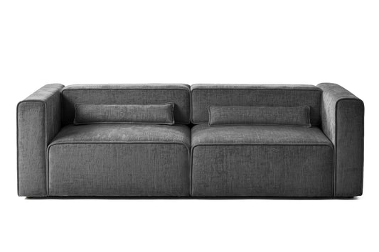 Canapea Extensibilă 3 locuri ZANETTO, cu 2 lăzi depozitare, 240x100x70 cm, #color_Gri-Onyx