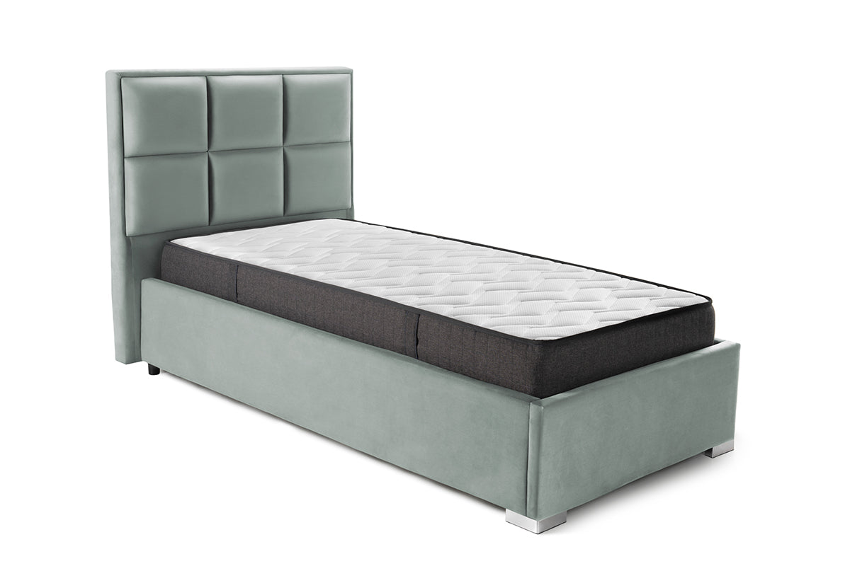 Pat Tapițat Melbourne, cu somieră rabatabilă și ladă de depozitare