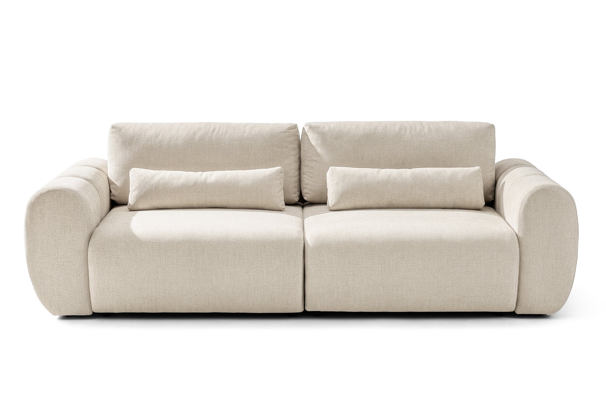 Canapea Extensibilă 3 locuri VERSA, cu 2 lăzi depozitare, 260x110x85 cm, #color_Crem-Loft

