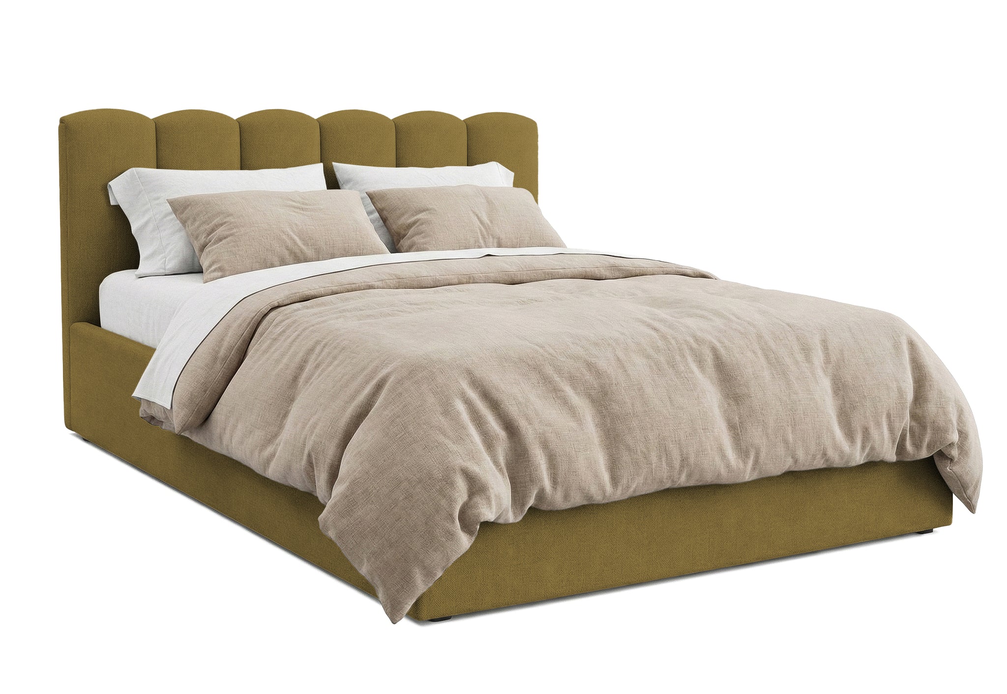 Pat Tapițat PRINCESS, cu somieră rabatabilă și ladă de depozitare