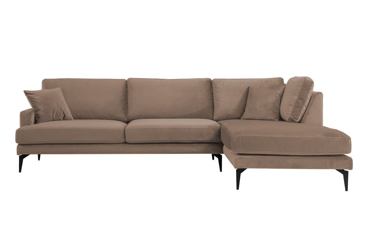 Colțar Fix AZURRO, 280x90/180x85 cm, pe dreapta, grej - Outlet