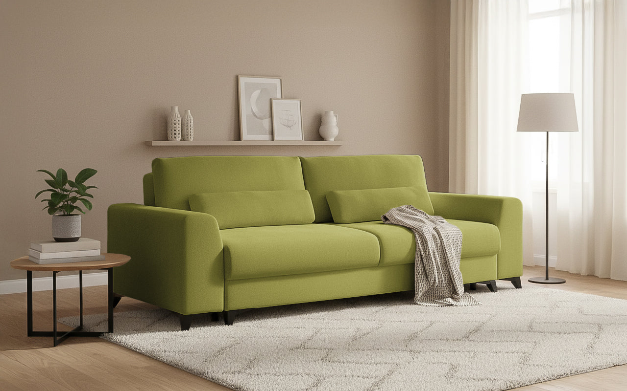 Canapea Extensibilă 3 locuri TIVOLI, 240x105x95 cm, #color_Verde-Olive-Mystery