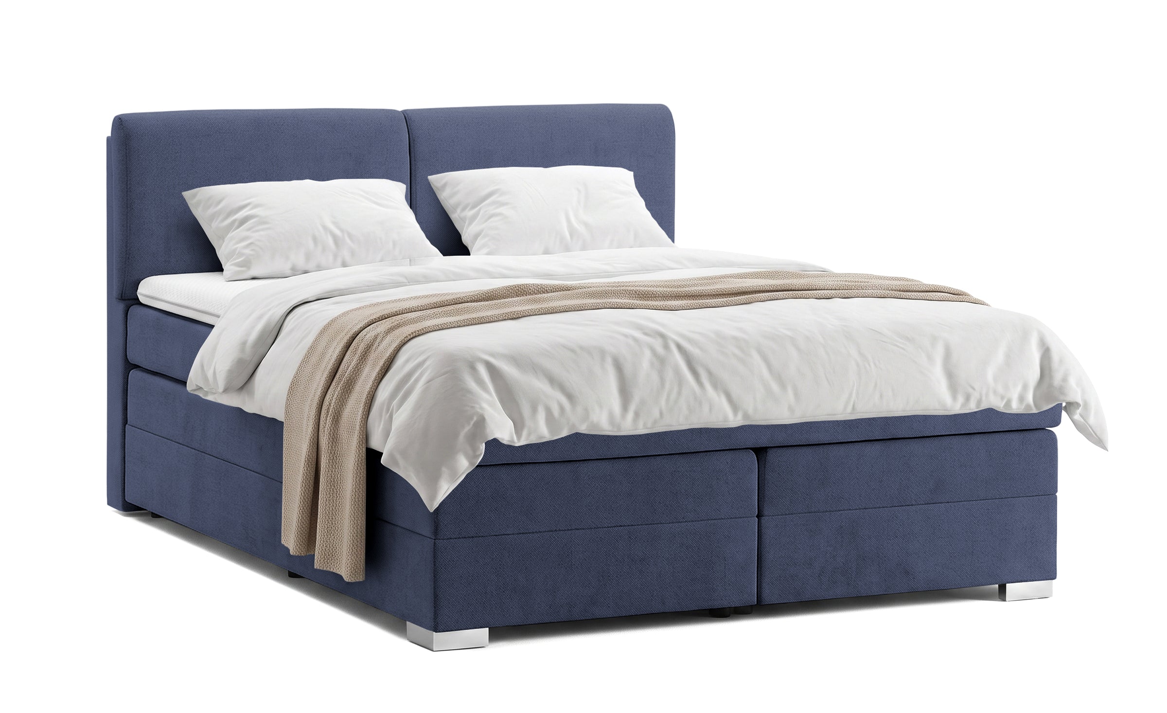 Pat Tapitat Charlotte, cu lada de depozitare, Gri, Prestigehome.ro, Prestige, #Color_Albastru-Inchis-Enjoy
