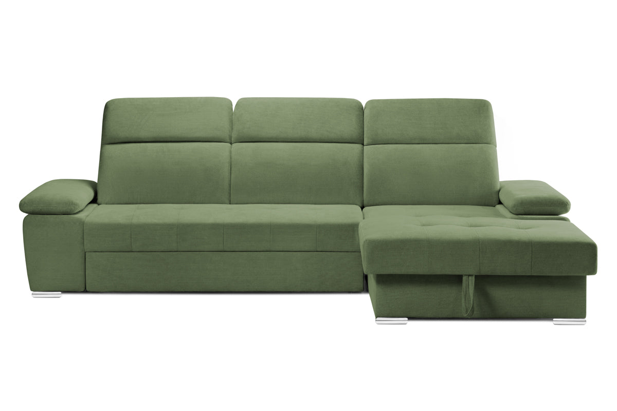 Colțar Extensibil TRENDY, cu ladă de depozitare, cu tetiere reglabile, variante stânga/dreapta 295x170x105 cm