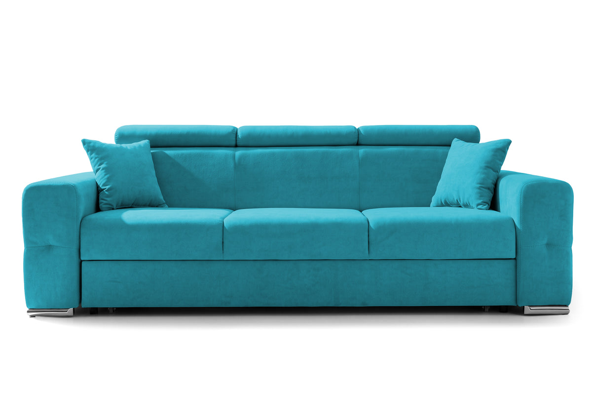 Canapea Extensibila 3 locuri BELLAGIO, cu tetiere, 235x95x85 cm - Prestigehome.ro - Canapea 3 Locuri - Prestige - #color_turcoaz-enjoy