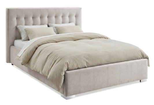 Pat Tapitat Strasbourg, cu Lada Rabatabil, Velur-Menta, Prestigehome.ro, Prestige, #Color_swing-bej