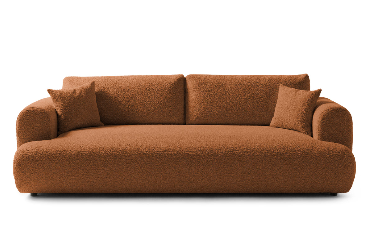 Canapea Extensibilă 3 locuri NOA, cu ladă depozitare, 244x108x80 cm, #color_Caramiziu-Anthology