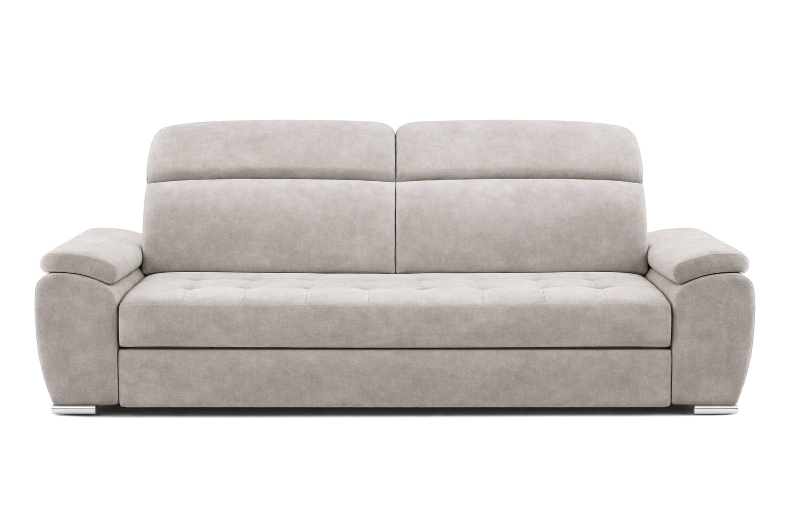 Canapea Extensibilă 3 locuri TRENDY cu tetiere reglabile 250x95x105 cm Taupe - Outlet