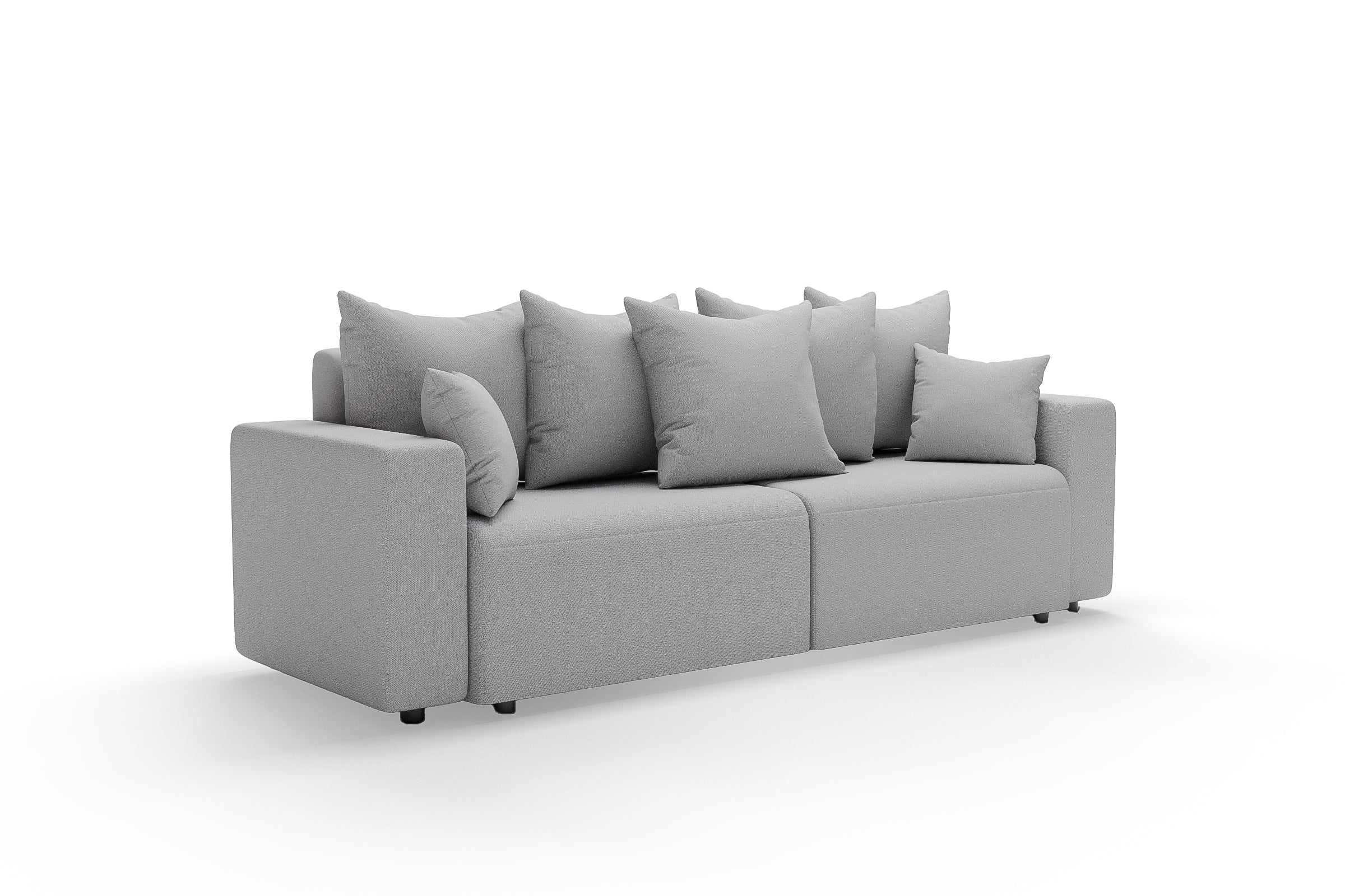 Canapea Extensibilă 3 locuri LIVIGNO, cu ladă de depozitare, 235x93x100 cm, gri - Outlet