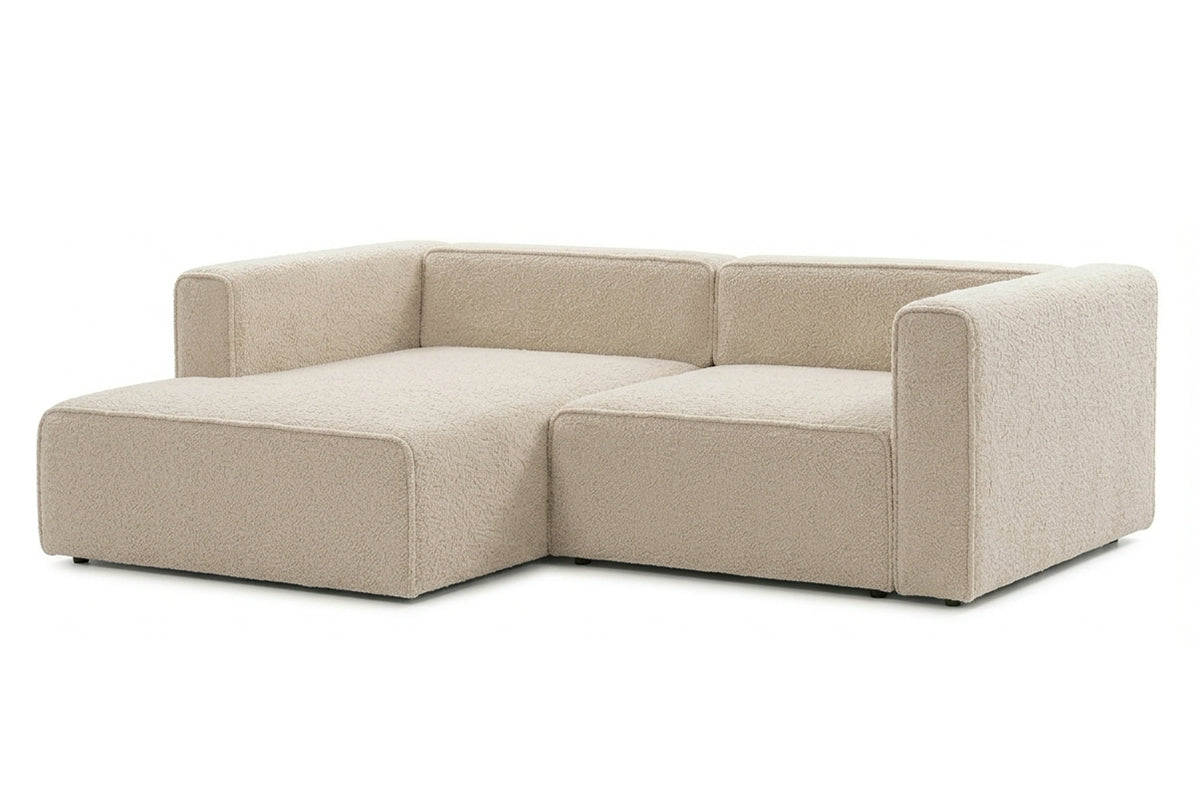 Colțar Extensibil 3 locuri ZANETTO, cu ladă de depozitare, 240x157x70 cm, Crem - Outlet