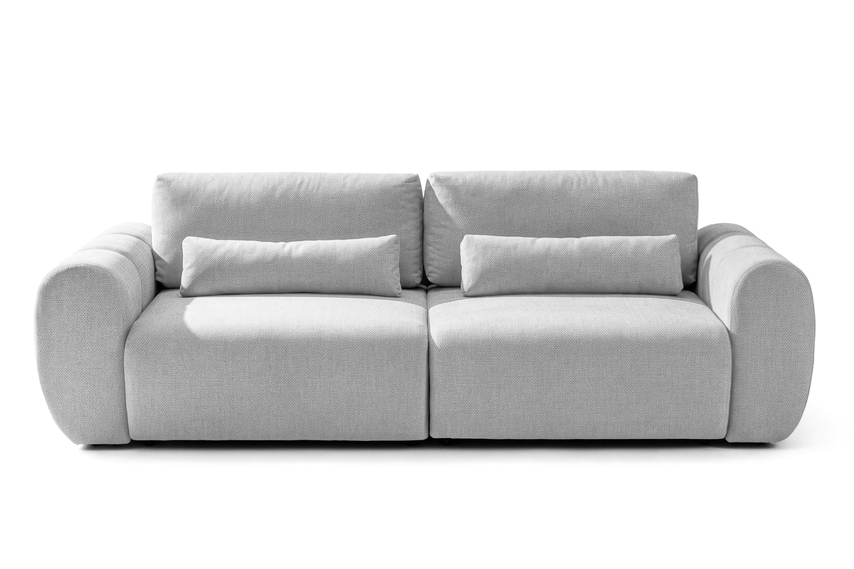 Canapea Extensibilă 3 locuri VERSA, cu 2 lăzi depozitare, 260x110x85 cm, #color_Gri-Deschis-Loft