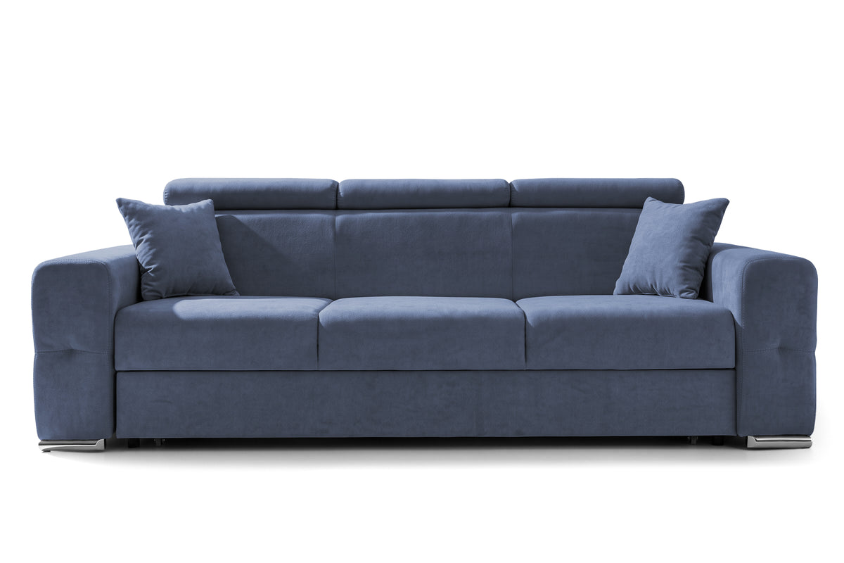 Canapea Extensibila 3 locuri BELLAGIO, cu tetiere, 235x95x85 cm - Prestigehome.ro - Canapea 3 Locuri - Prestige - #color_Albastru-Inchis-Enjoy