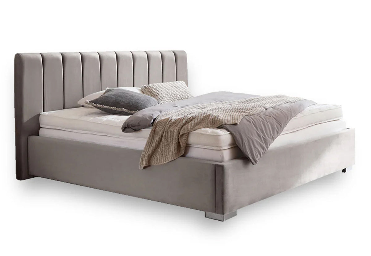 Pat Tapițat Santiago, cu somieră rabatabilă și ladă de depozitare