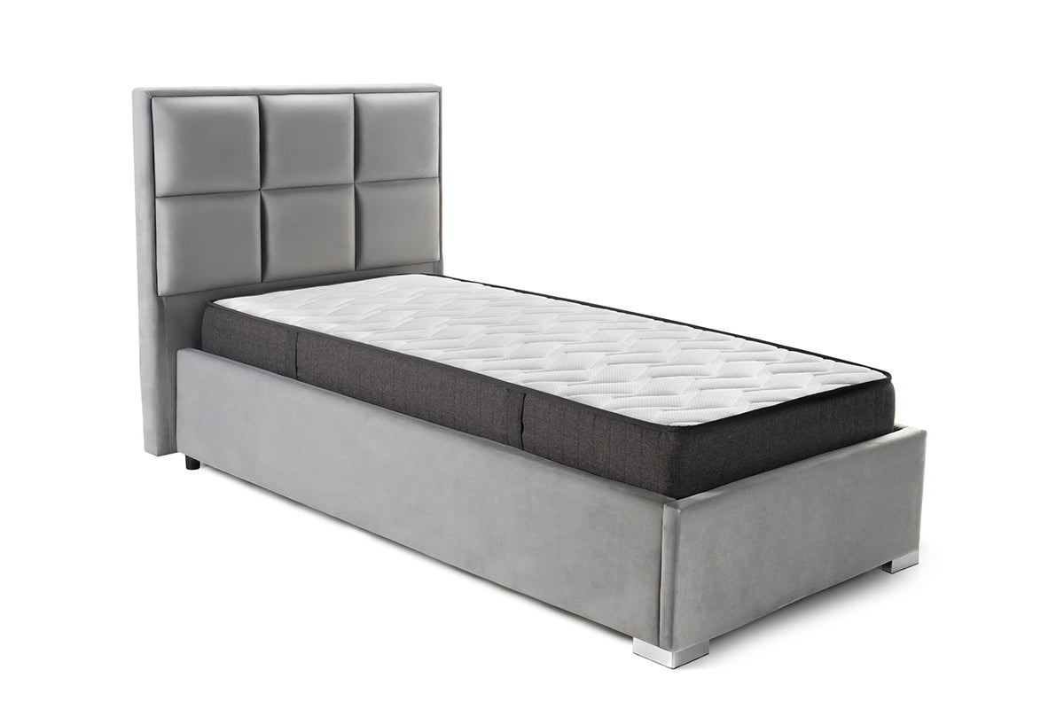 Pat Tapițat Melbourne, cu somieră rabatabilă și ladă de depozitare