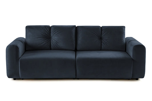 Canapea Extensibilă 3 locuri GEORGIA, cu 2 lăzi depozitare, 248x110x90 cm, Albastru Inchis - Outlet