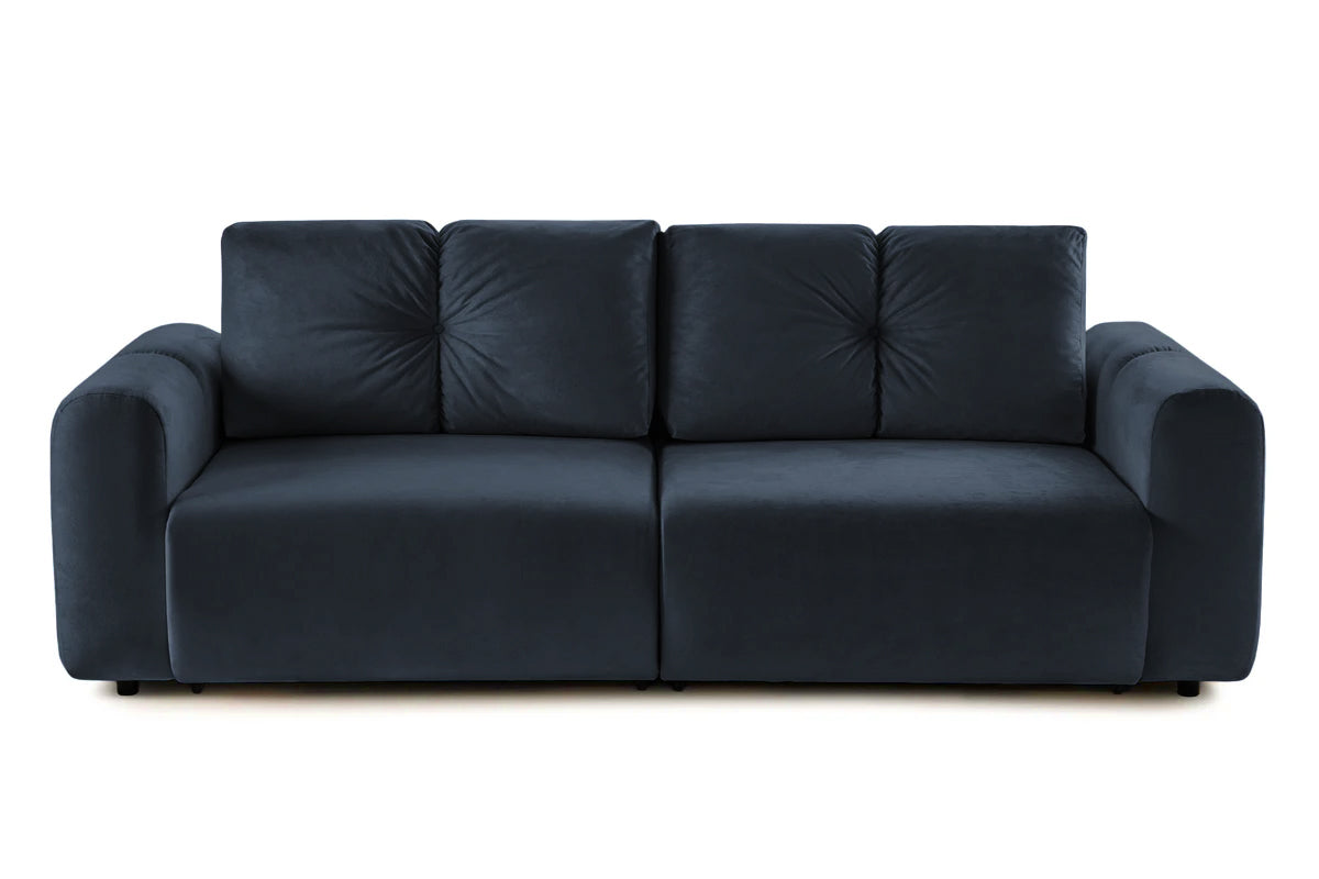 Canapea extensibilă 3 locuri georgia, cu 2lăzi depozitare, 248x110x90 cm, albastru inchis - outlet