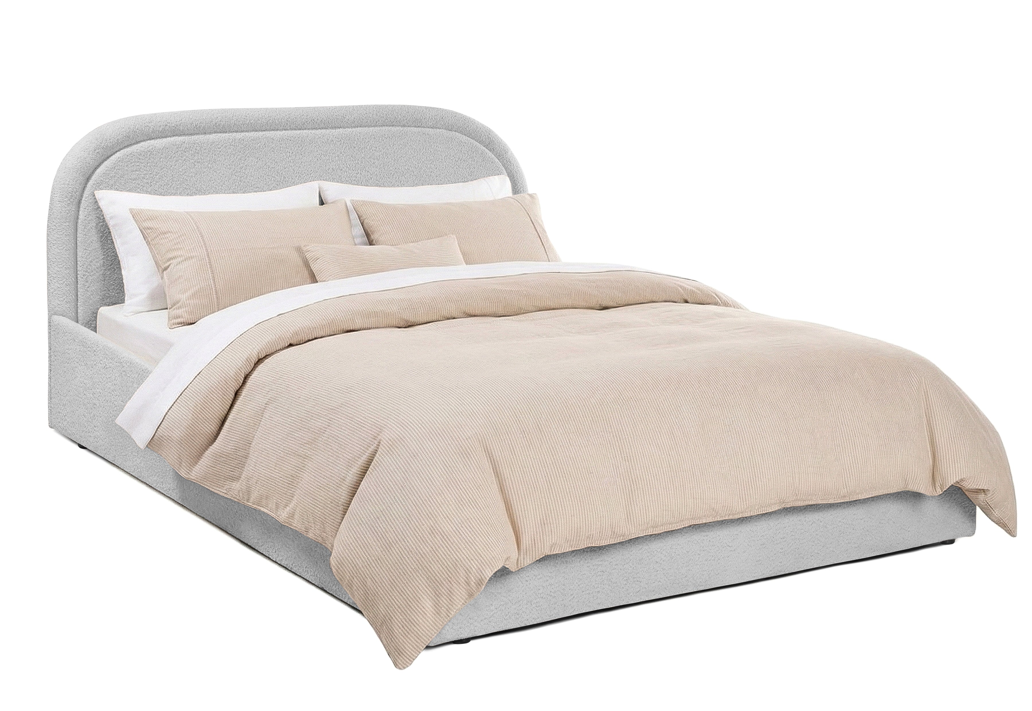 Pat Tapițat Cloud, cu somieră rabatabilă și ladă de depozitare, #color_Anthology-Gri