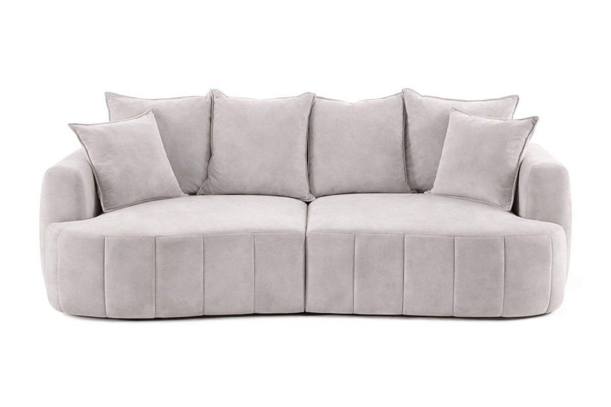 Canapea Extensibilă 3 locuri SAMBA cu 2 lăzi depozitare 242x127x90 cm Crem - Outlet