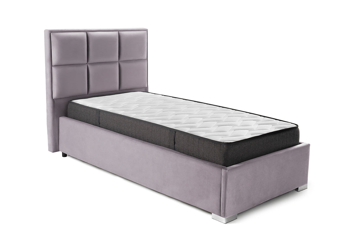 Pat Tapițat Melbourne, cu somieră rabatabilă și ladă de depozitare