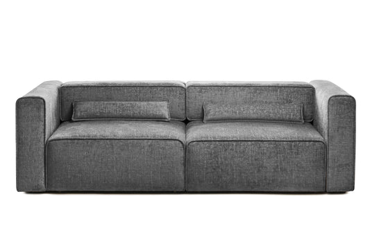 Canapea Extensibilă 3 locuri ZANETTO, cu 2 lăzi depozitare, 240x100x70 cm, #color_Gri-Onyx