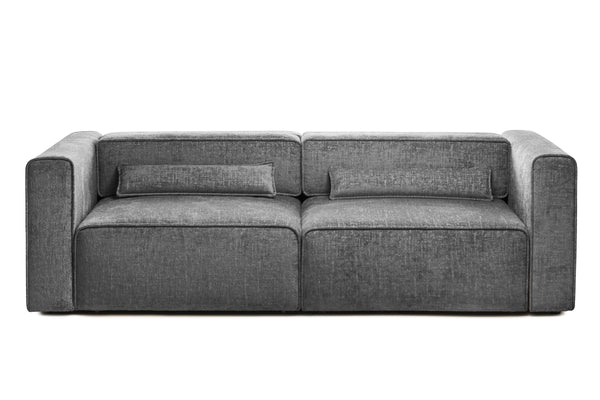 Canapea Extensibilă 3 locuri ZANETTO, cu 2 lăzi depozitare, 240x100x70 cm, #color_Gri-Onyx