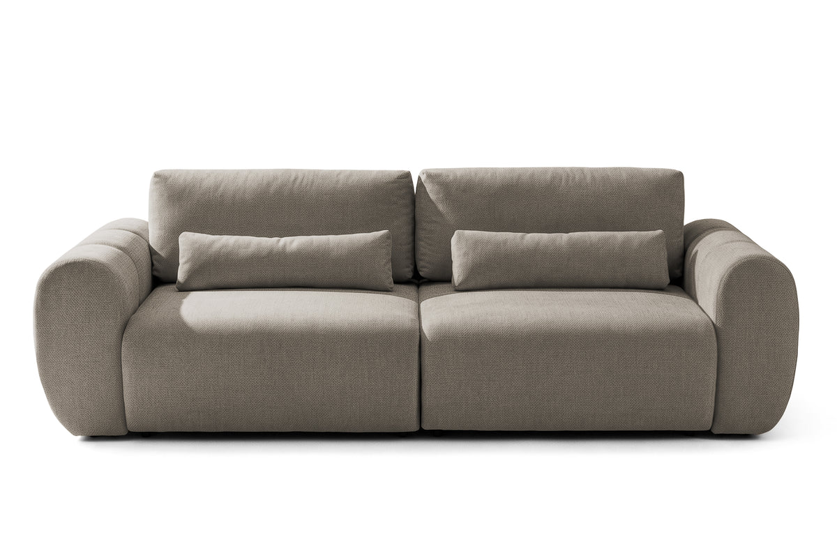 Canapea Extensibilă 3 locuri VERSA, cu 2 lăzi depozitare, 260x110x85 cm, #color_Gri-Inchis-Loft
