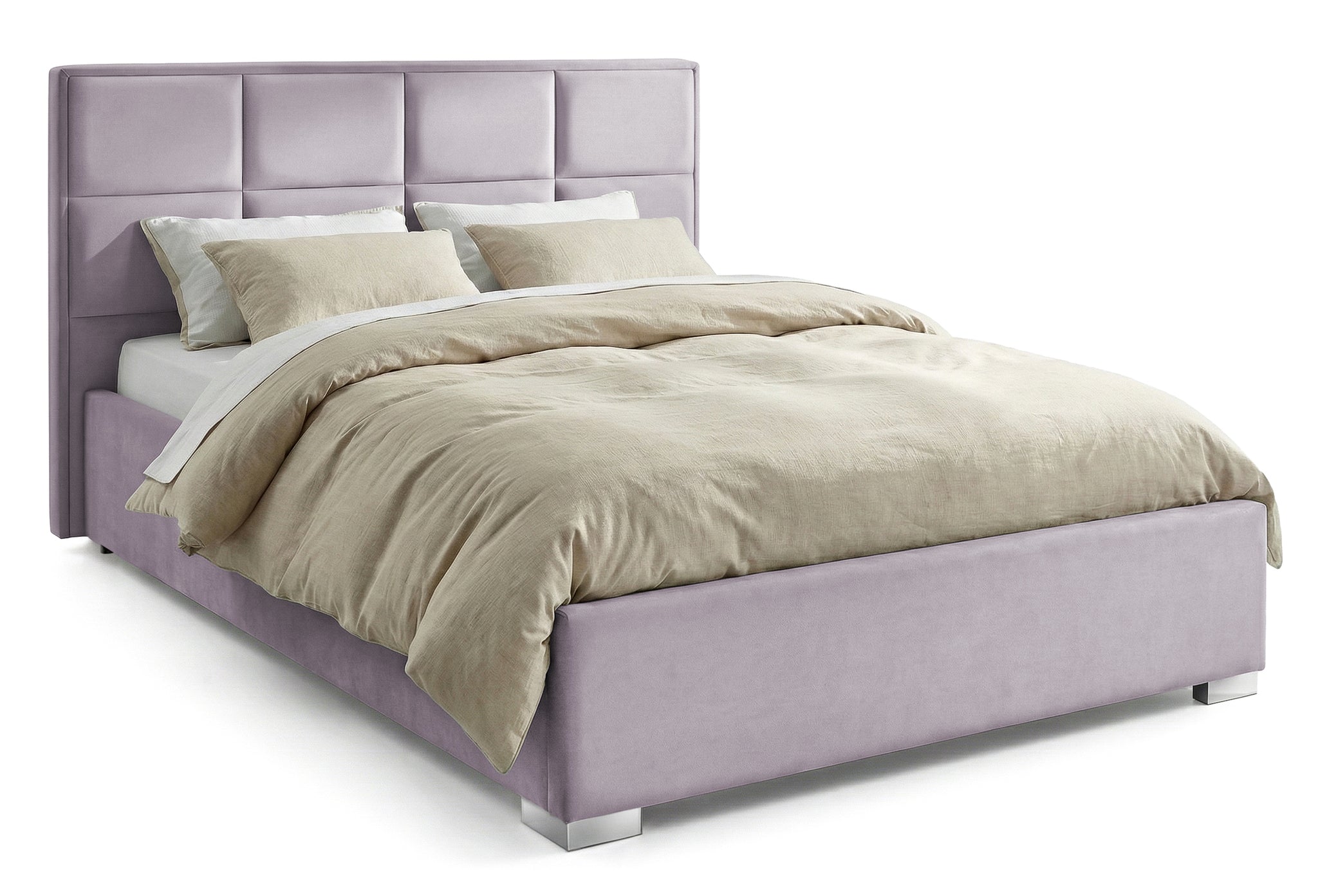 Pat Tapițat Melbourne, cu somieră rabatabilă și ladă de depozitare