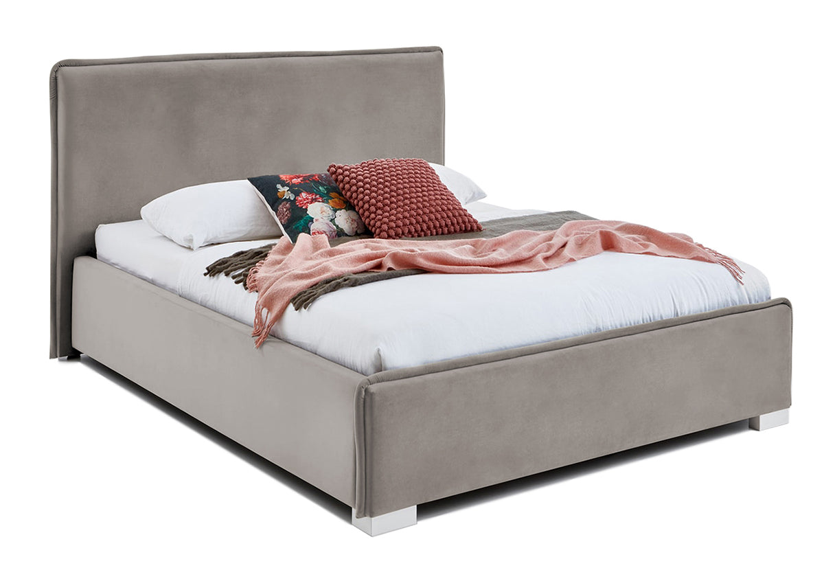 Pat Tapițat Nice, cu somieră rabatabilă și ladă de depozitare