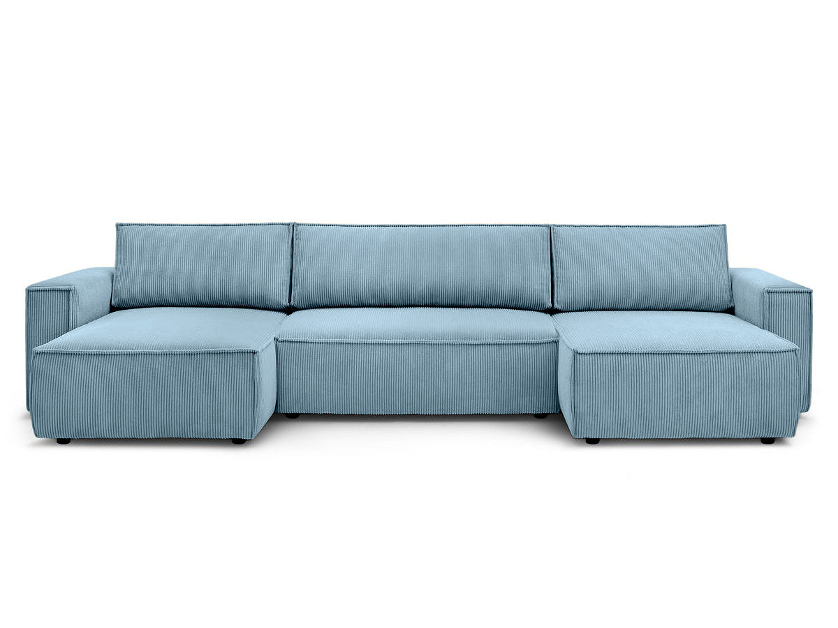 Colțar in formă de U Extensibil CLOUD, cu ladă de depozitare, 384x148x88cm - Prestigehome.ro - Coltar - Prestige - #Color_Albastru-Deschis-Fjord