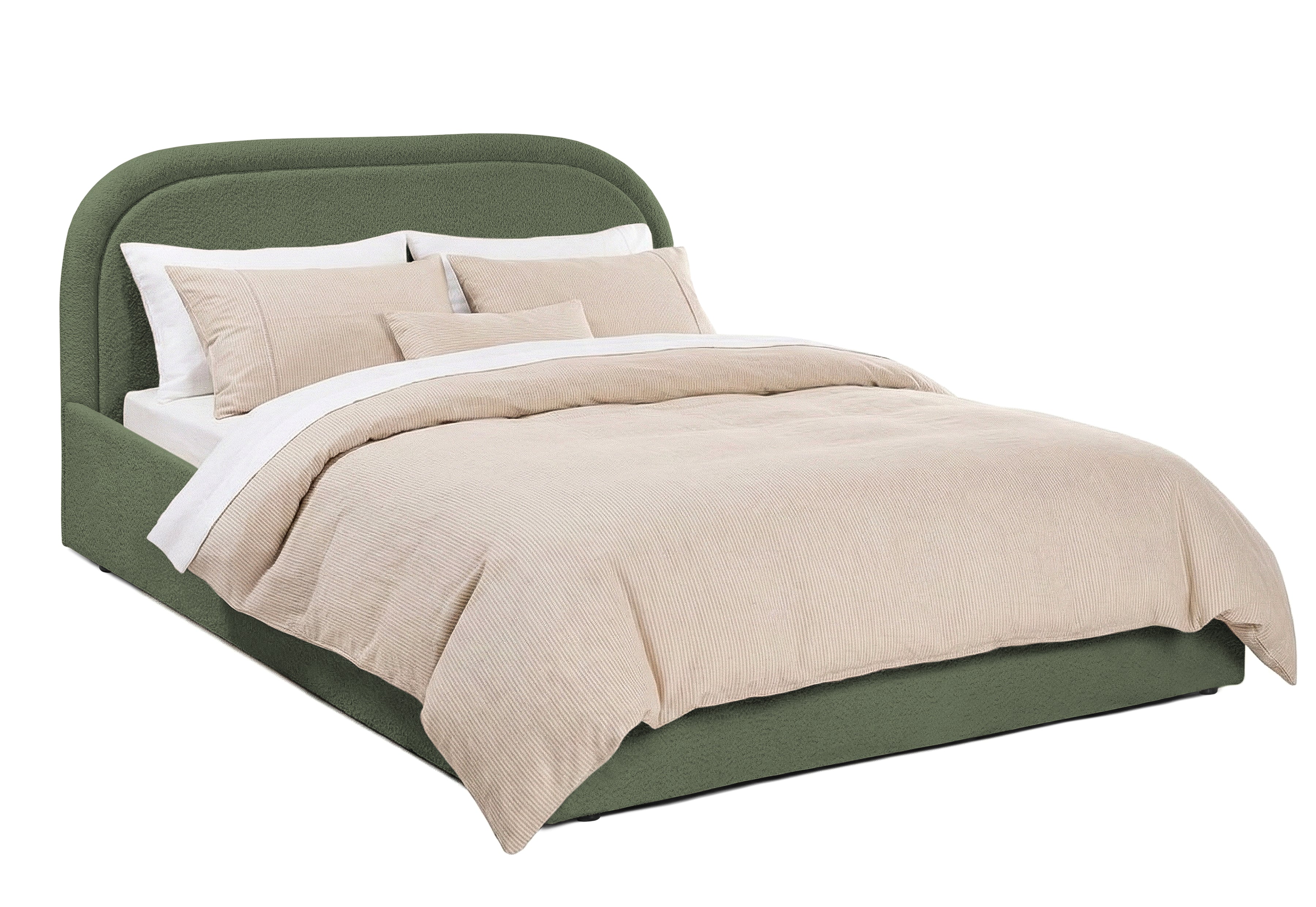 Pat Tapițat Cloud, cu somieră rabatabilă și ladă de depozitare, #color_Anthology-Verde