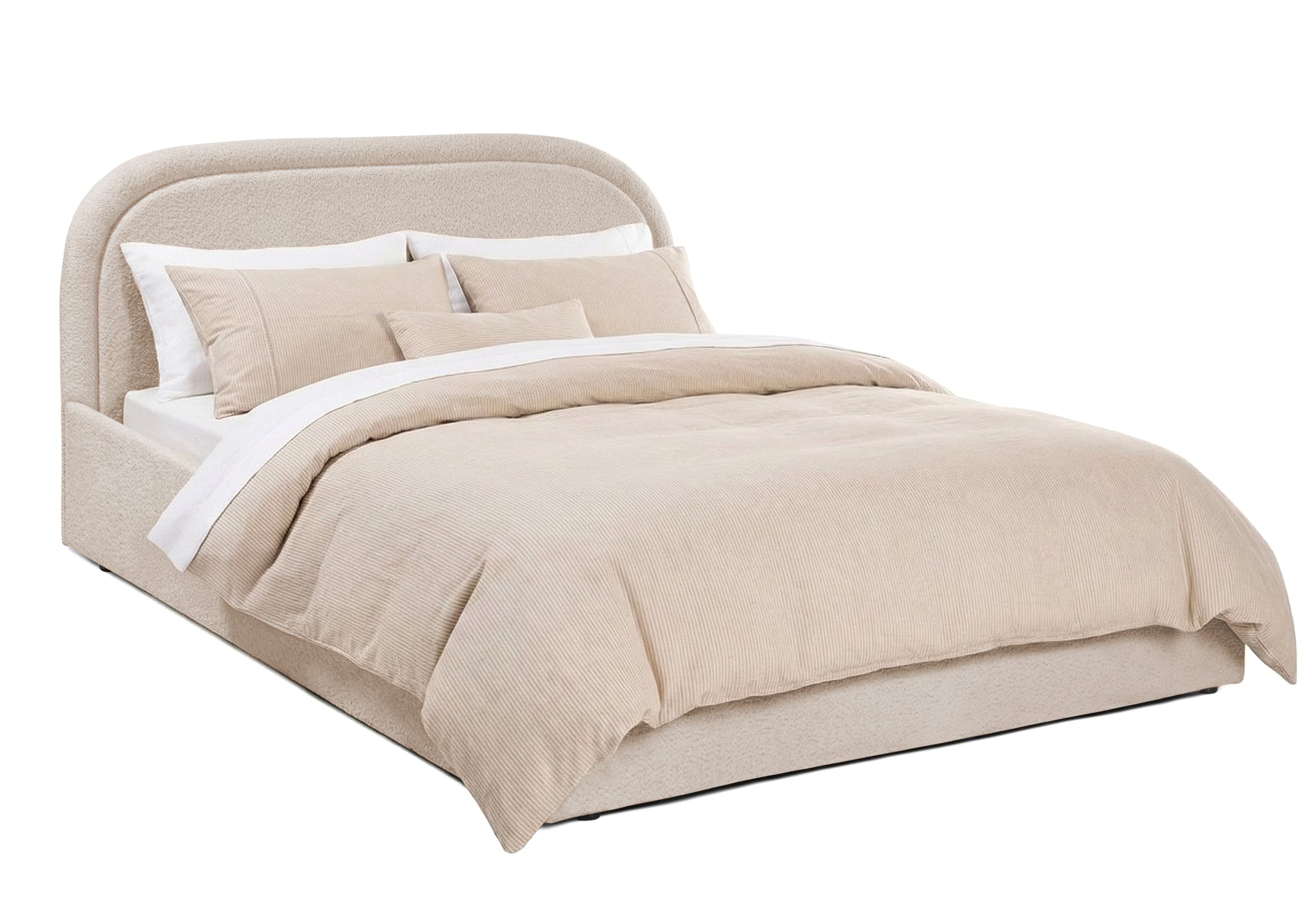 Pat Tapițat Cloud, cu somieră rabatabilă și ladă de depozitare