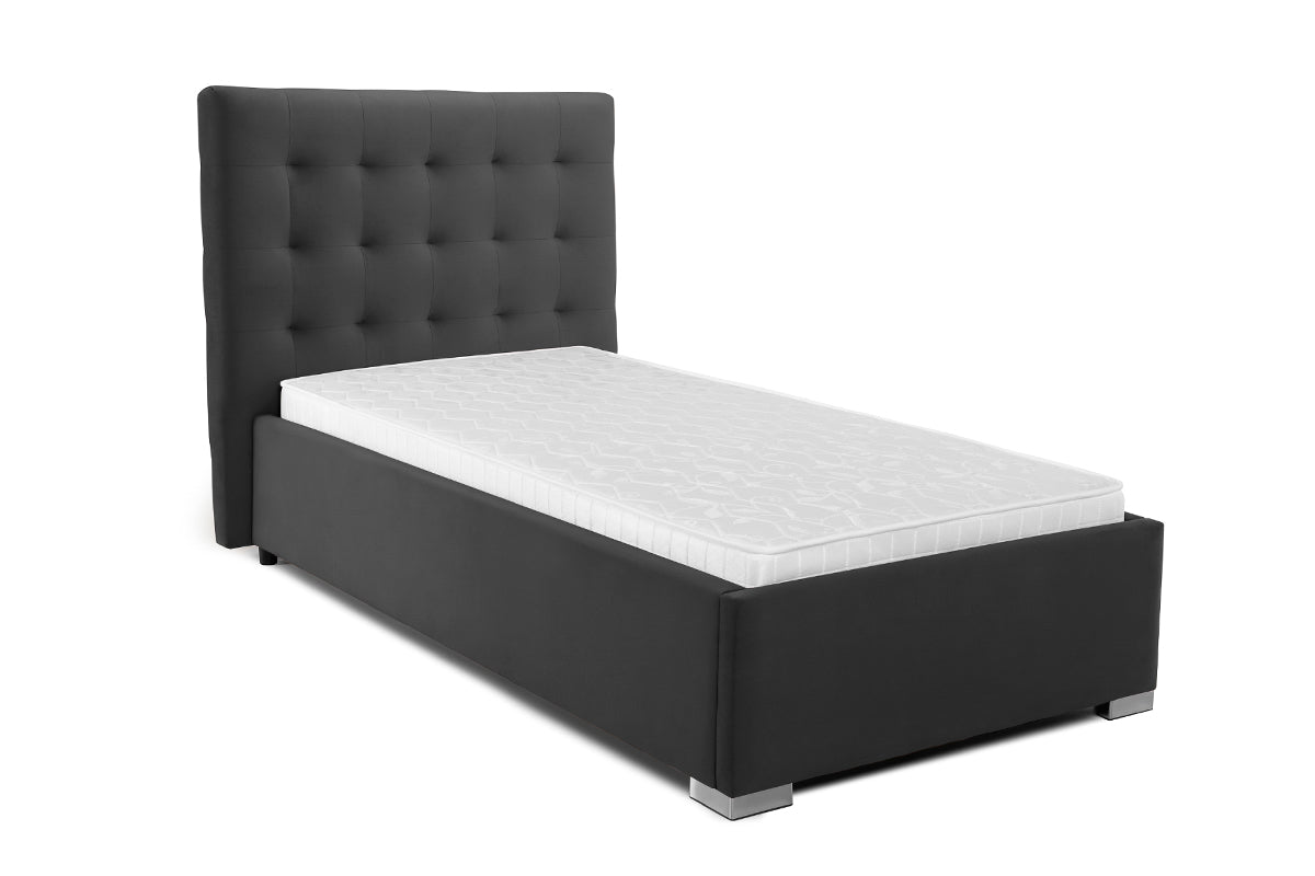 Pat Tapițat Strasbourg, cu somieră rabatabilă și ladă de depozitare