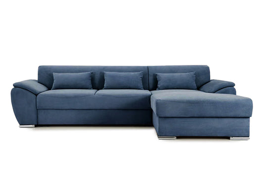 Colțar Extensibil PICASSO, cu ladă de depozitare, variante stânga/dreapta 300x170x80 cm #color_Albastru-Inchis-Enjoy