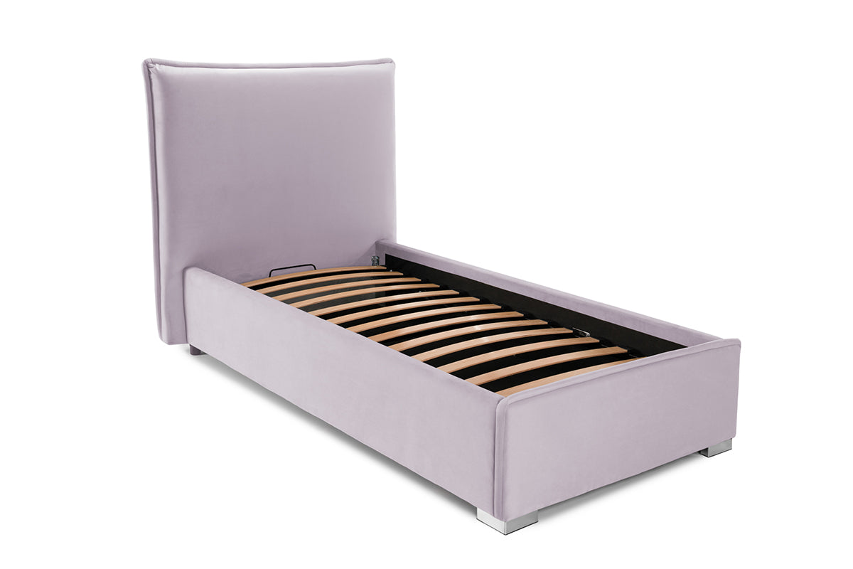 Pat Tapițat Nice, cu somieră rabatabilă și ladă de depozitare