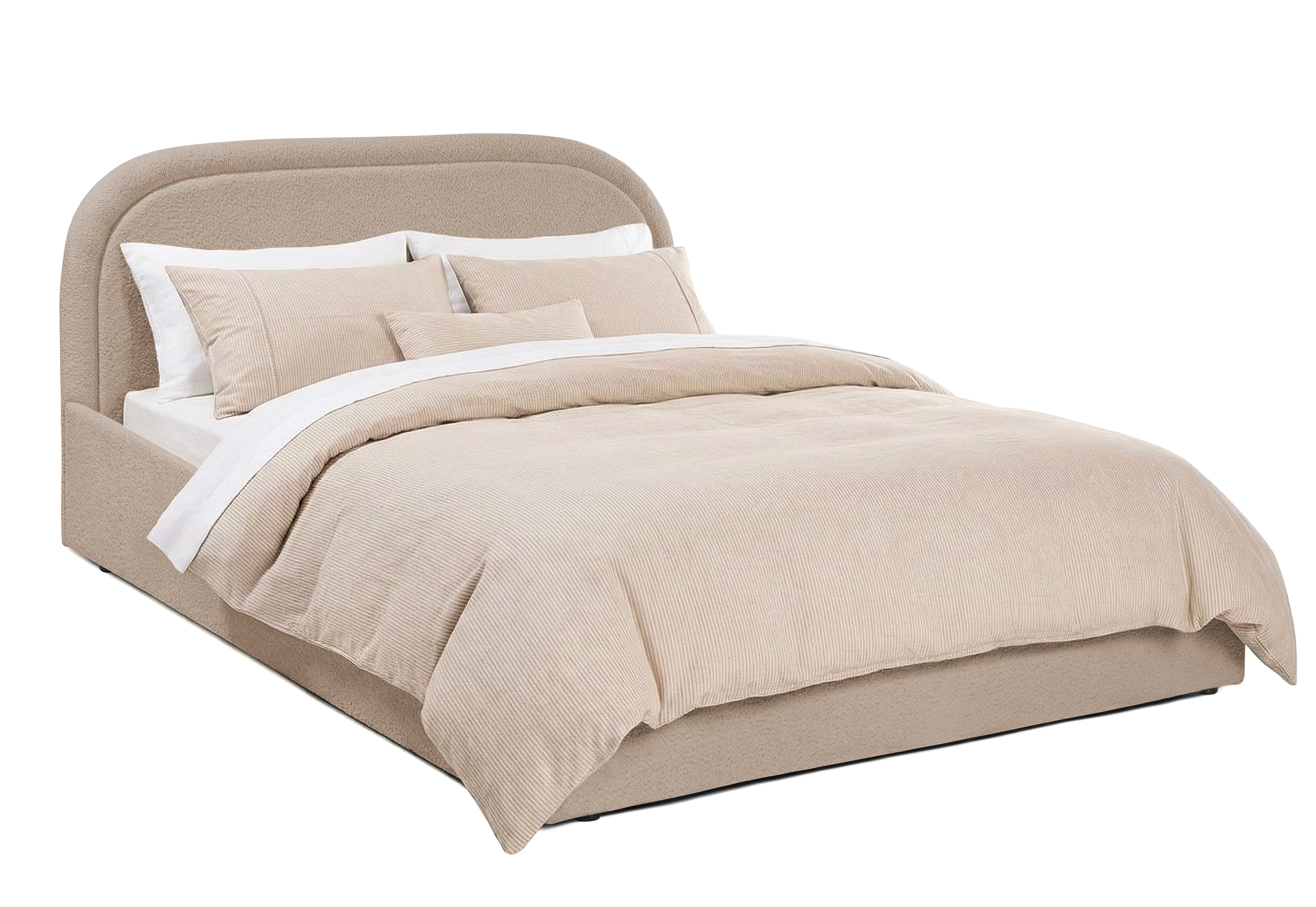 Pat Tapițat Cloud, cu somieră rabatabilă și ladă de depozitare, #color_Anthology-Bej
